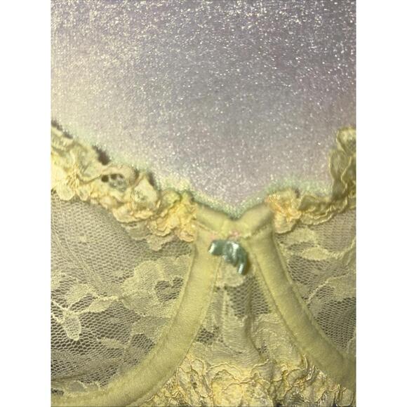 NEW Skims Stretch Lace Unlined Scoop Bra Lemonade DDD NWT - Picture 2 of 8